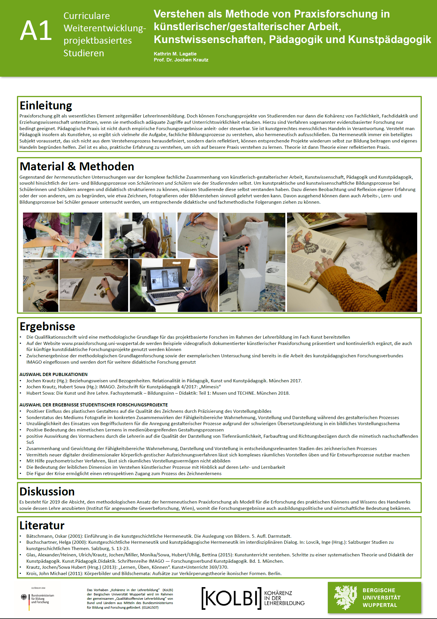 Poster Projekt Verstehen als Methode (Kunstpädagogik)